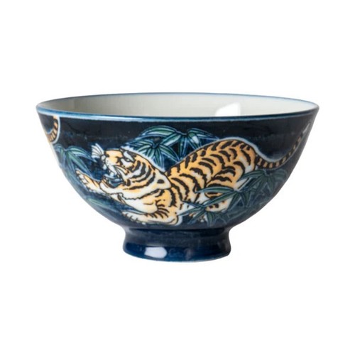 Tiger asian style ceramic - tiger, rice