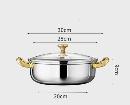 28cm stainless steel frying - 28cm,