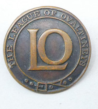 League Of Ovaltineys Membership Badge Bronze Tone Pin Early To Mid 20th Century