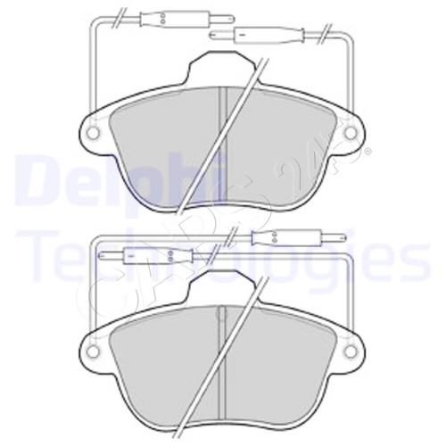 Disc brake pad set delphi - pad,