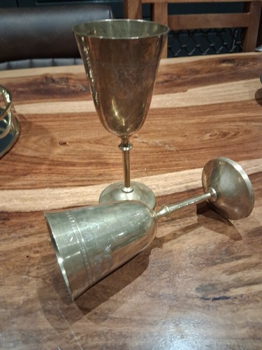 Metal goblets carved - metal, goblets..carved