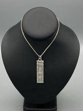 1977 Solid Sterling SILVER INGOT PENDANT *  EJLD Birmingham 925 ❤️ Xmas