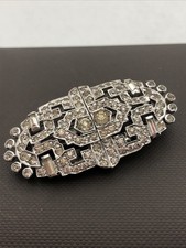 Ciro Vintage Duette Clip Brooch CZ Rhinestone CP England Sparkle Jewellery Gift