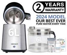 6 Litre Water Distiller, Stainless Steel, Glass Jug, Latest Model - Water Pure