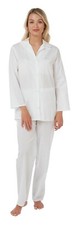 Ladies White Polycotton Long