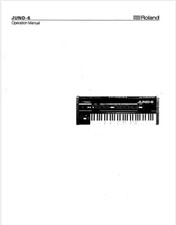 Roland Juno-6 Vintage Synthesizer Owner’s Manual PDF Instructions Synth Keyboard