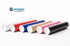 Coloured Strong Cardboard Postal Tubes A4 A3 A2 A1 with Plastic End Caps 