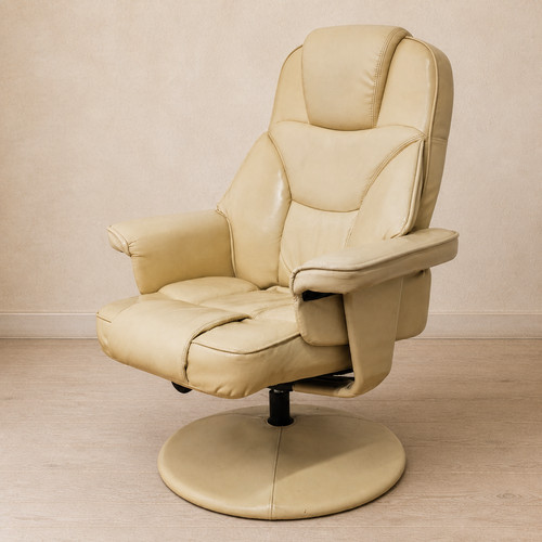 Plan leather swivel recliner - g,