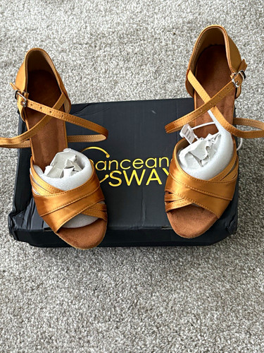 Danceandsway brown satin latin - brown,