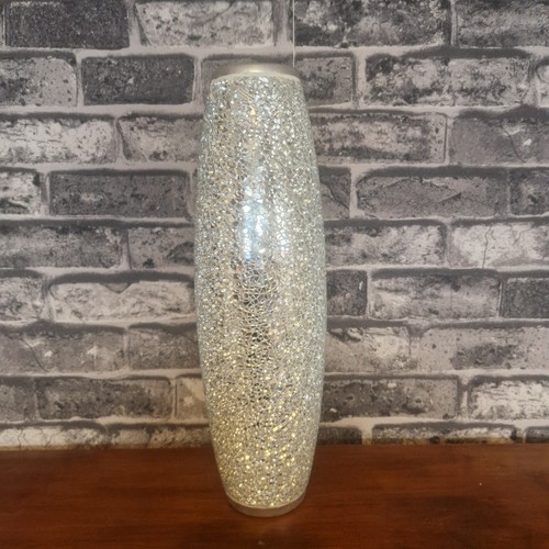 Large silver crackle mosaic - silver,