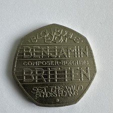50p coin Benjamin Britten 2013