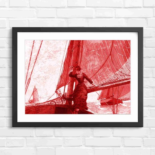 Victorian woman sailing - victorian,