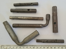 COLLECTION OF 7 BA BOX SPANNERS. VINTAGE CAR TOOLKIT
