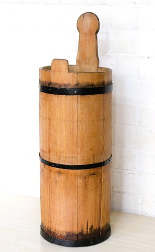 Antique wooden butter - antique, churn