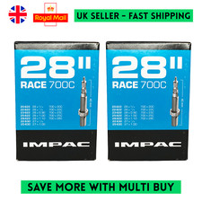 2 X Impac 700c x 20-28c RACE Road Bike Inner Tubes 40MM Presta Valve SV 28 INCH