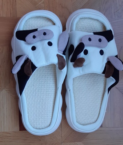 Men cute cartoon cow sandals - cartoon,
