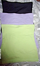 BOOB TUBES X 3  BLACK / MINT GREEN /PURPLE SIZE 12 BY SELECT  GREAT FOR SUMMER