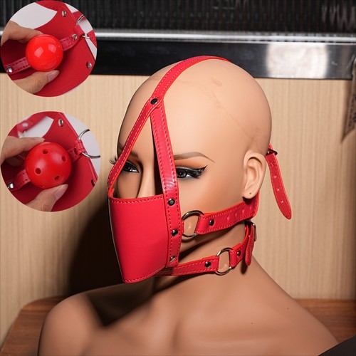 Leather head harness - leather, mask