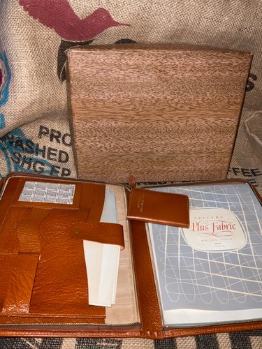 Vintage calf leather writing - calf,