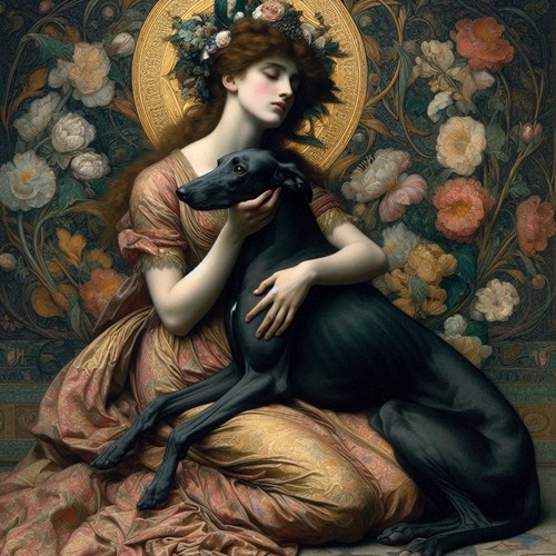 Pre raphaelite greyhound - pre,