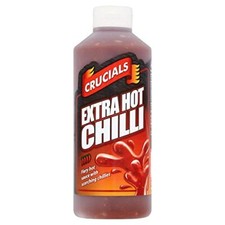 Crucials Extra Hot Chilli Squeezy Sauce 500ml Pack of 3 Bottles