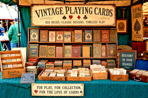 Playing cards vintage - playing, cards-