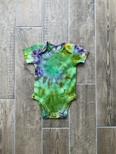 Tie dye baby grow vest - grow, top