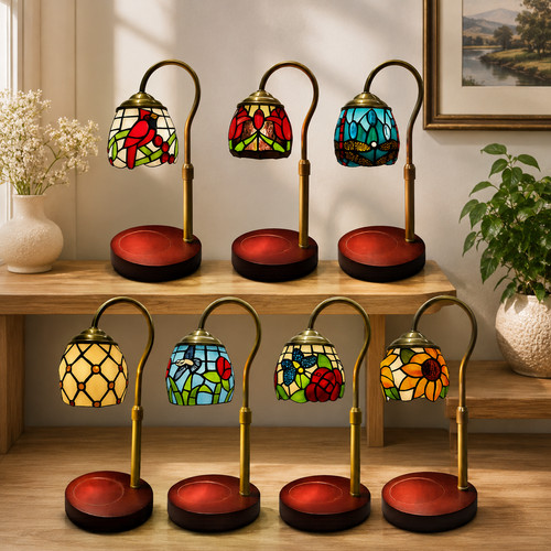 Tiffany style candle - tiffany,