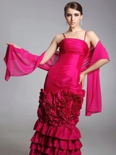 CERISE PINK  Organza, Shawl