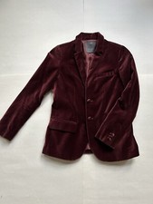 Boys Sz 14 Burgundy Velvet