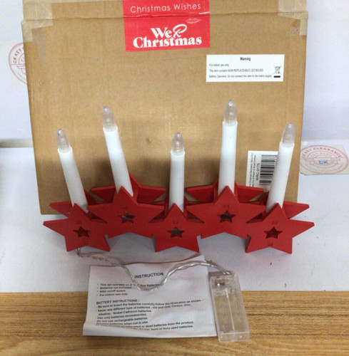 Star shaped pre - pre-lit, candles