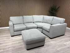 Furniture Village ELORA Fabric RHF Corner Sofa + Large Footstool - RRP £3,490