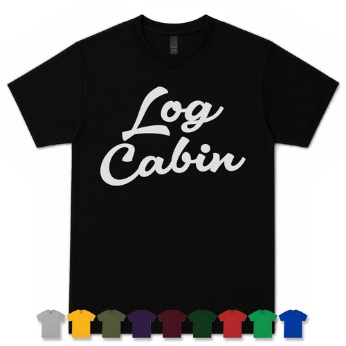 Log cabin retro - log, t-shirt