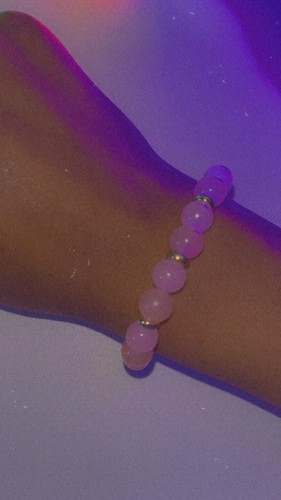 Pink sparkle glass bead - sparkle,