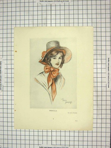 Old antique print portrait - print,
