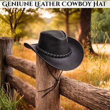 Real Leather Cowboy Hat Mens