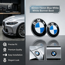 82mm 74mm Badge Blue White