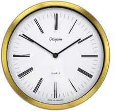 Grayson Brass Clock 10" School