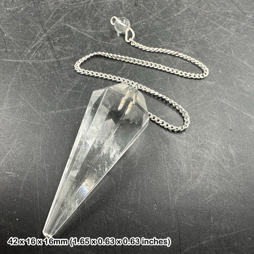 Clear quartz pendulum - quartz, crystal
