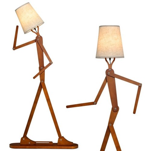 Adjustable wooden floor - wooden, lamp
