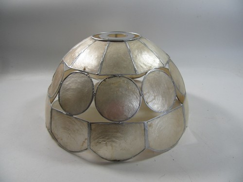 Vintage capiz shell round bell - capiz,