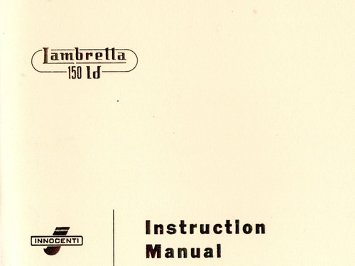 Lambretta instruction manual - lambretta,