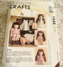 McCalls 7434 Emma 18” Doll &
