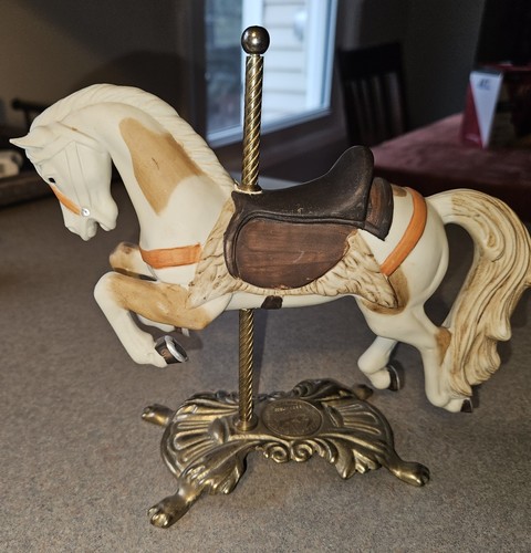 Vintage painted horse carousel - vintage,