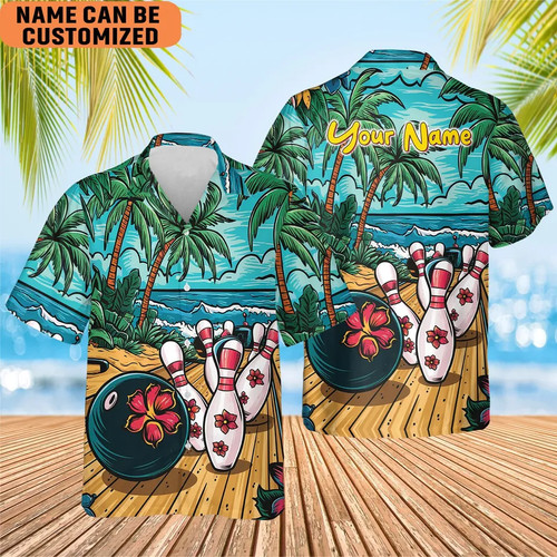 Personalized tropical bowling - tropical,