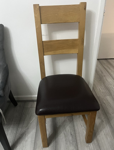 Wood dining chair tone brown - wood,