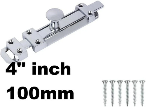 Heavy duty chrome door bolt - duty,