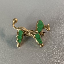 Vintage Poodle Dog Brooch Pin