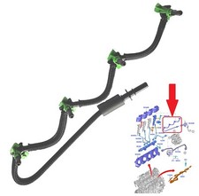 Leak Off Pipe Diesel Injector Return Hose For Ford Focus Mondeo Fiesta 1.5 Tdci
