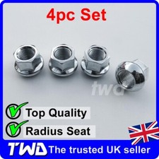 4x ALLOY WHEEL NUTS FOR PORSCHE STEEL LUGS M14x1.5 RADIUS STUD SILVER LUG [4PO]